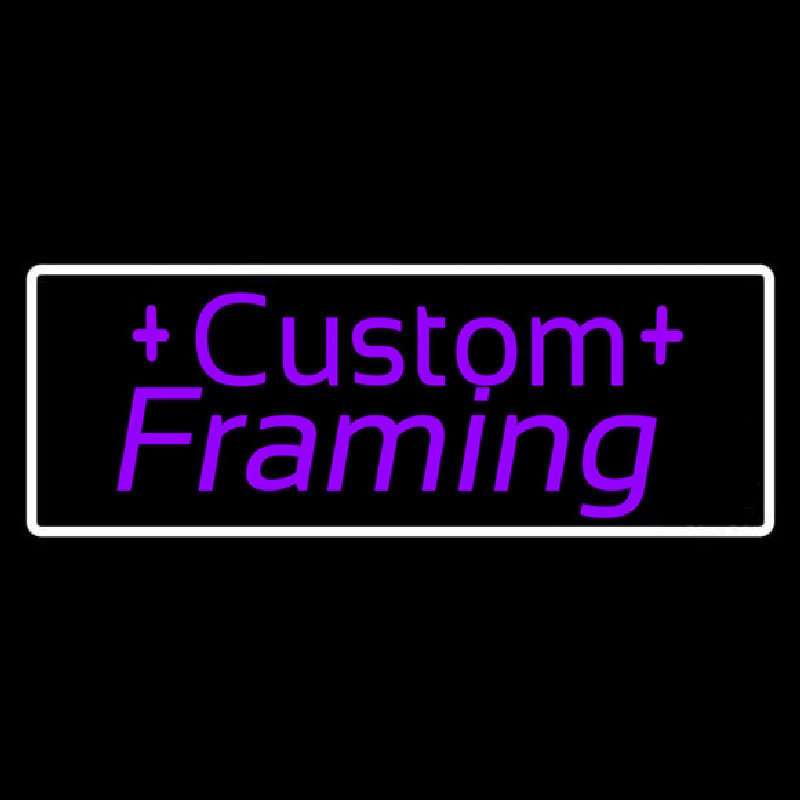 Purple Custom Framing Neontábla