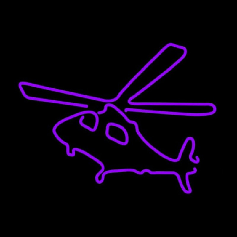 Purple Helicopter Neontábla