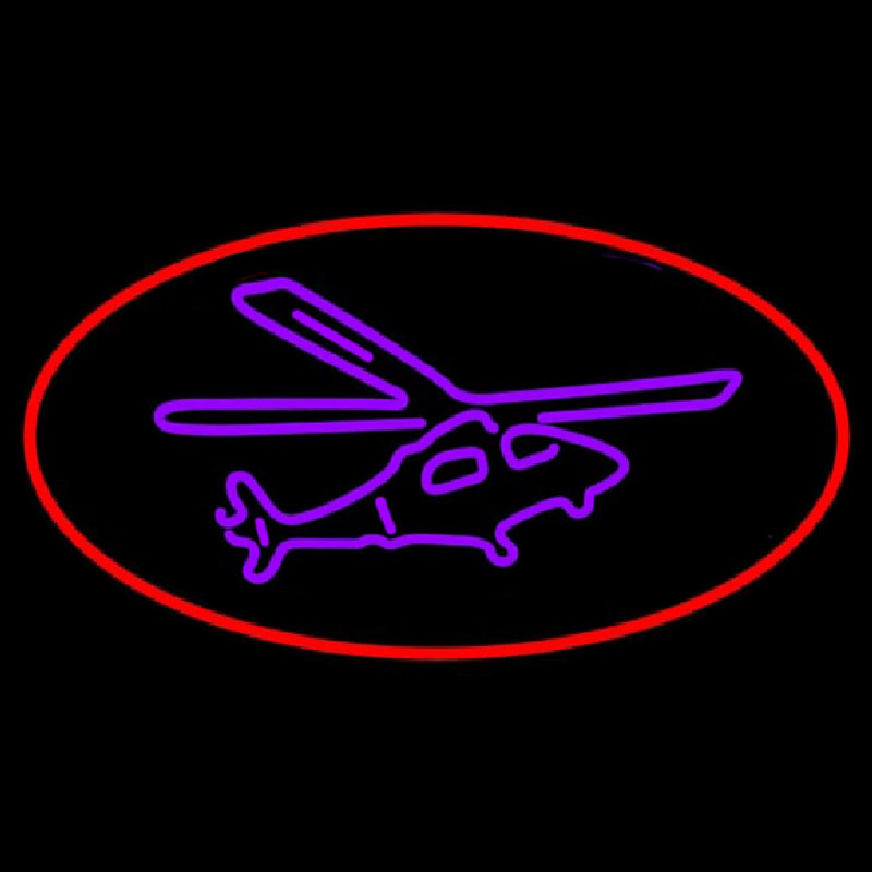 Purple Helicopter Neontábla