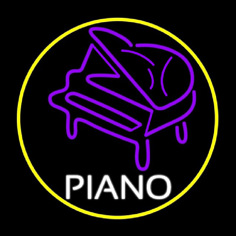 Purple Piano Neontábla