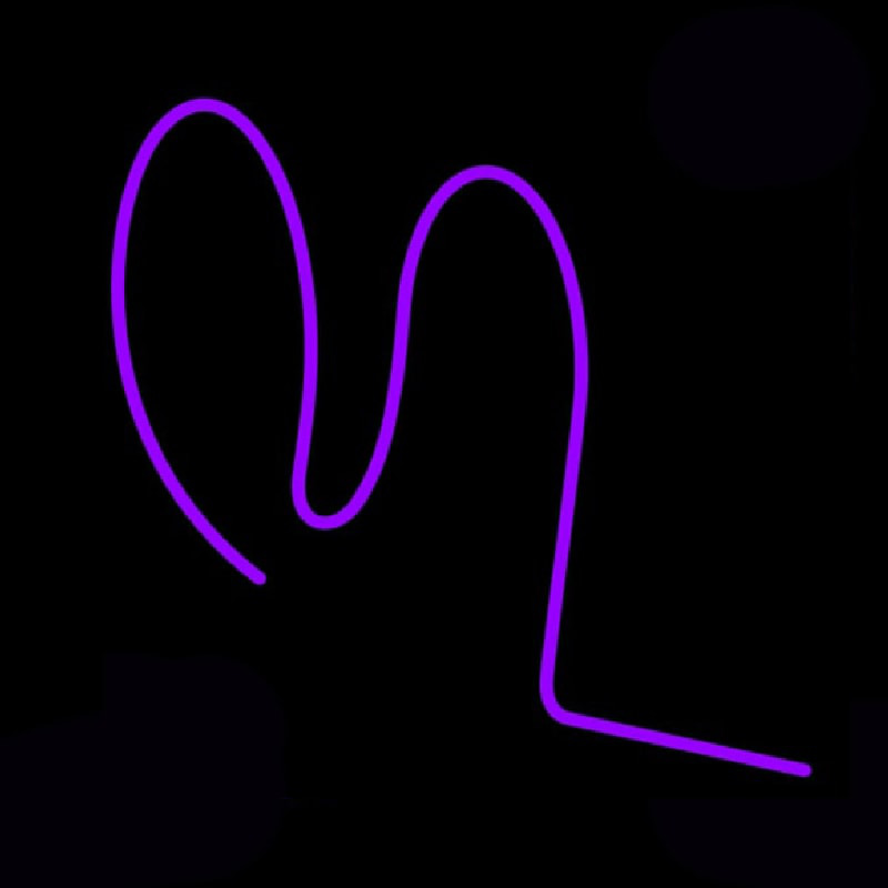 Purple Squiggle Neontábla
