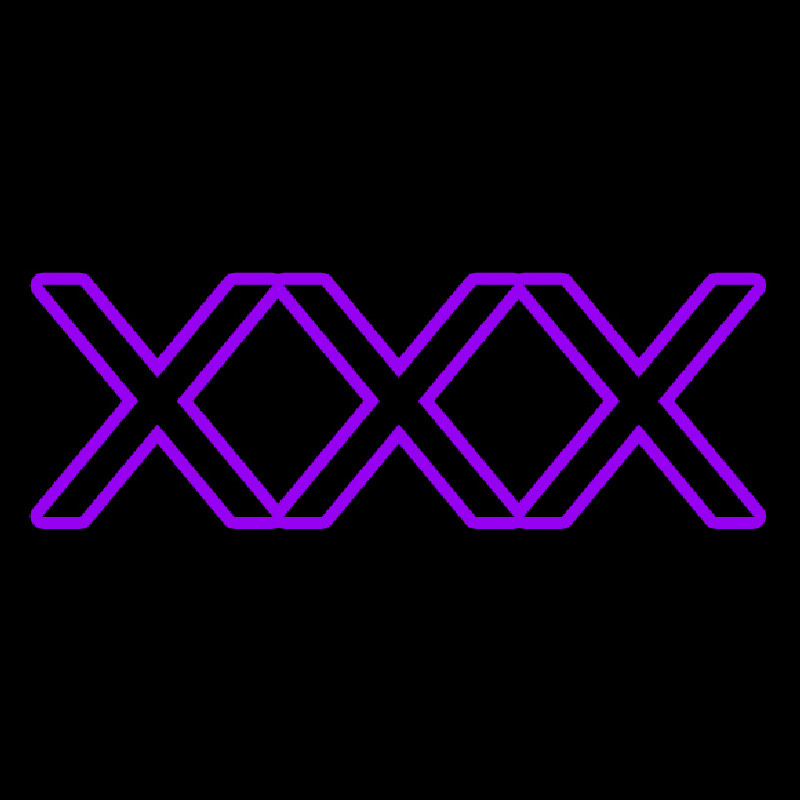 Purple X   Neontábla
