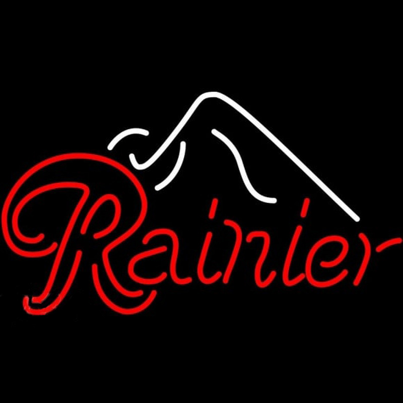 Rainier Ice Mountain Beer Sign Neontábla