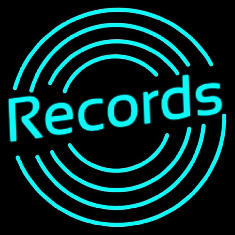 Records With Disc Neontábla