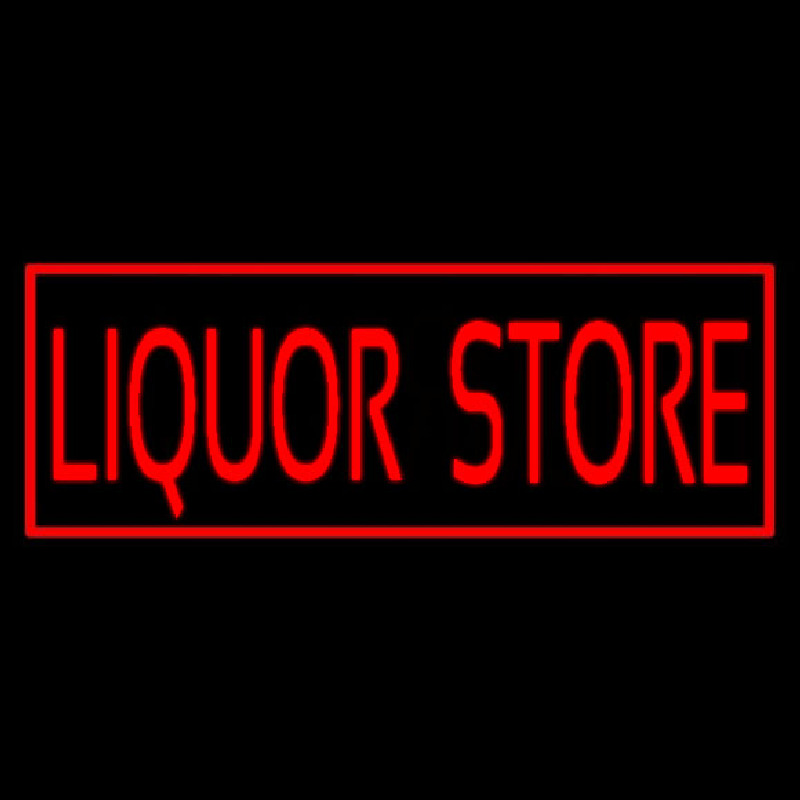 Rectange Liquor Store Neontábla