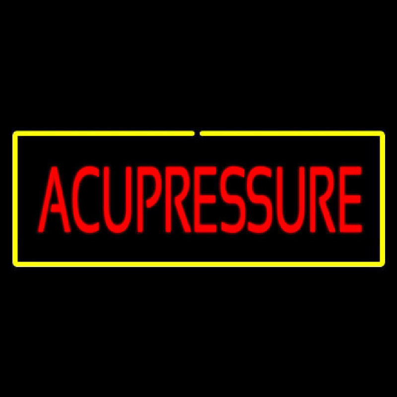 Red Acupressure With Yellow Border Neontábla