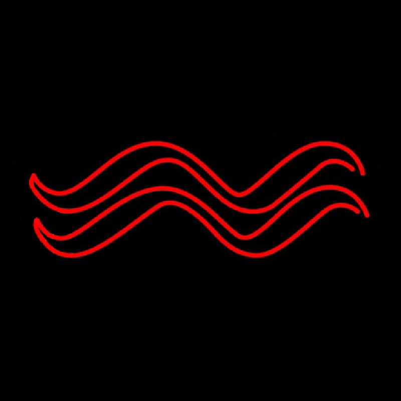 Red Aquarius Logo Neontábla