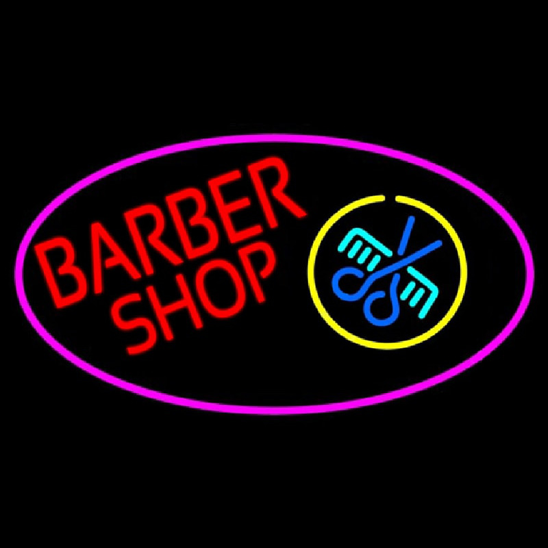 Red Barber Shop Neontábla