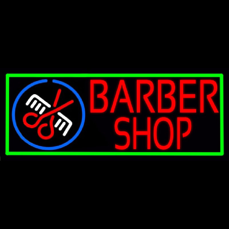 Red Barber Shop Neontábla