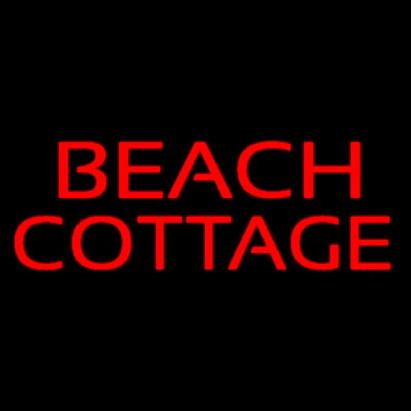 Red Beach Cottage Neontábla