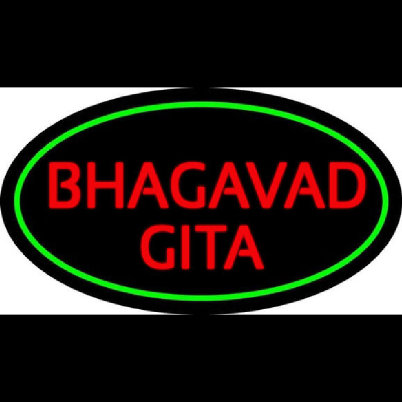 Red Bhagavad Gita With Border Neontábla