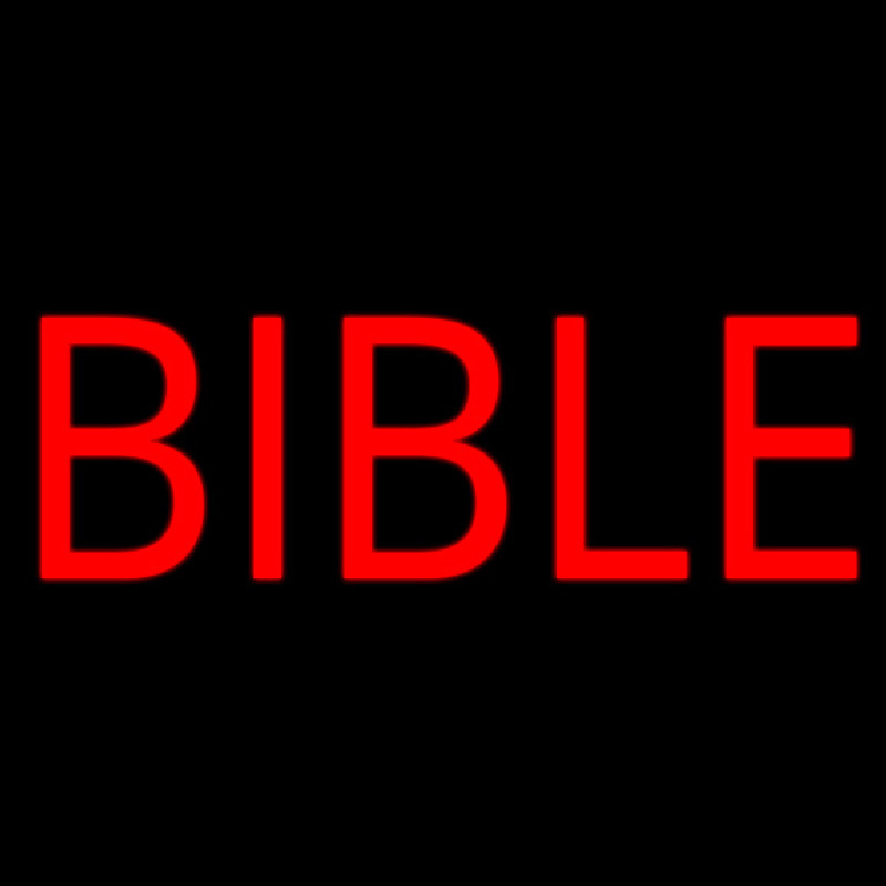 Red Bible Block Neontábla