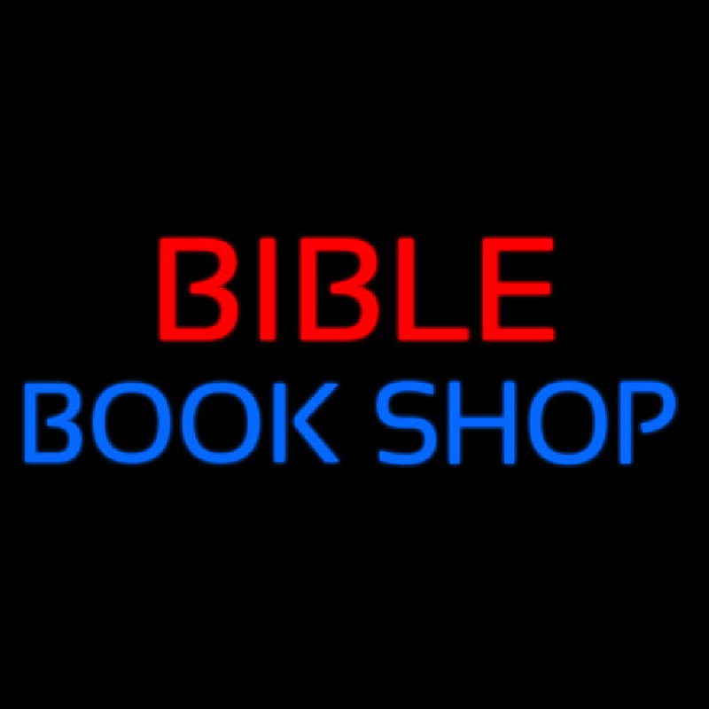 Red Bible Blue Book Shop Neontábla