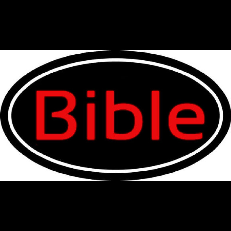 Red Bible With Border Neontábla