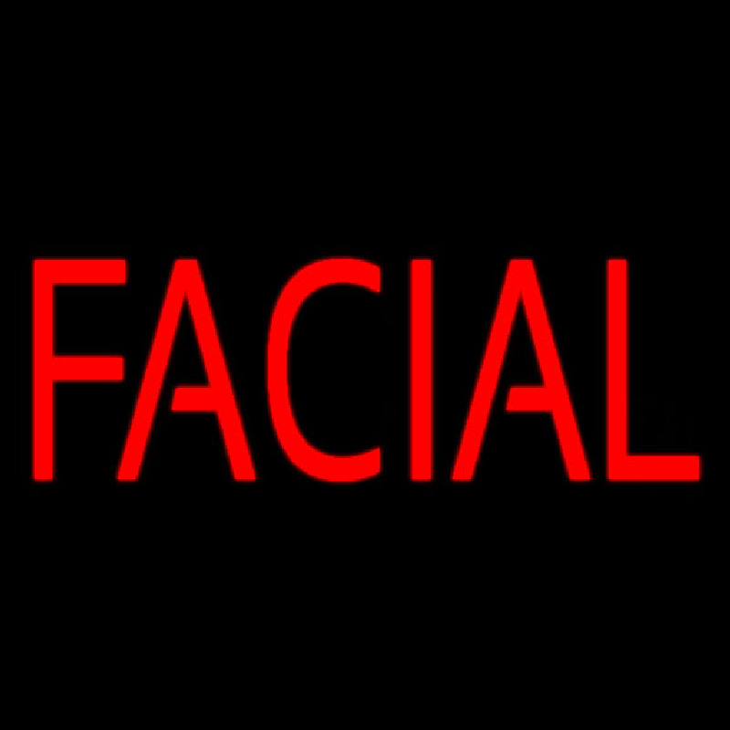 Red Block Facial Neontábla