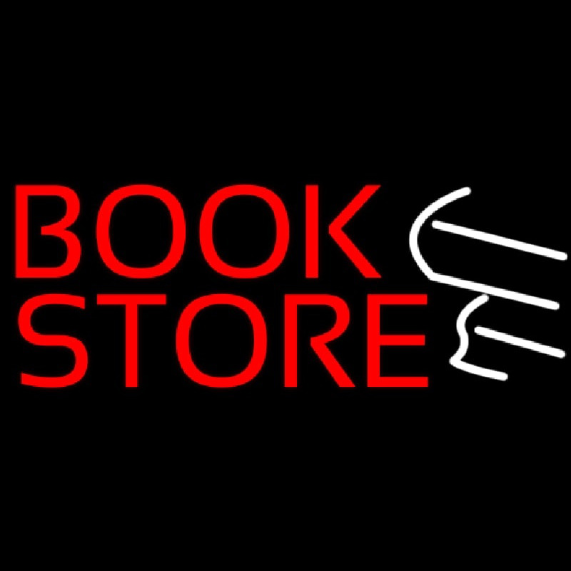 Red Book Store Logo Neontábla