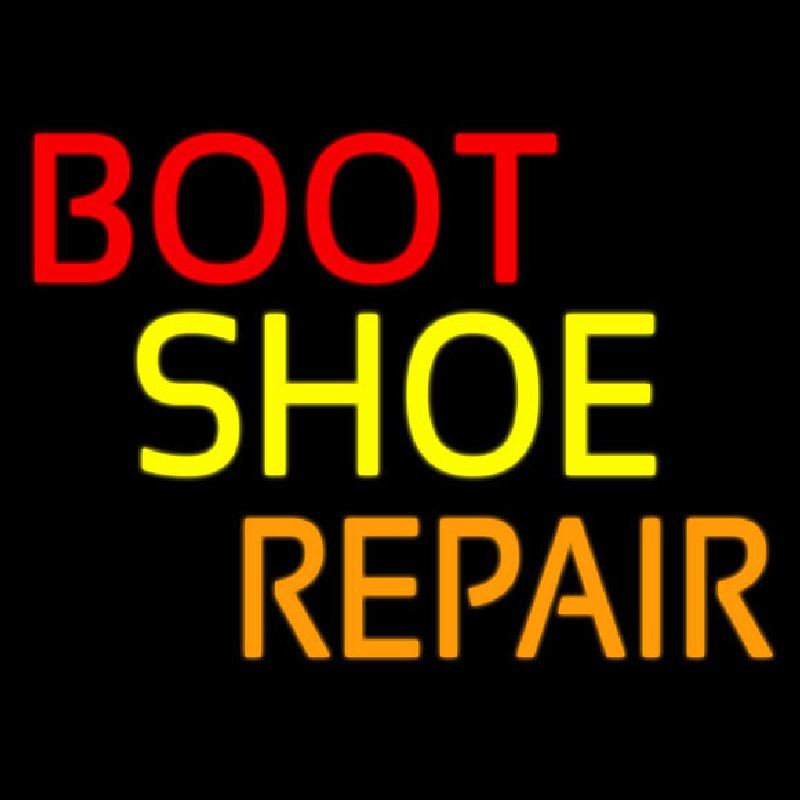 Red Boot Shoe Repair Neontábla