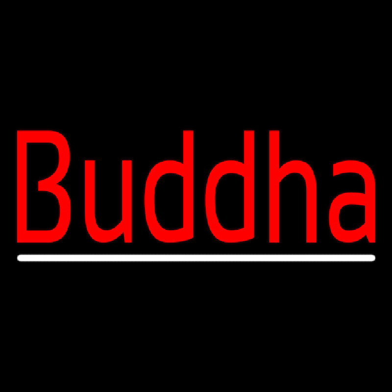 Red Buddha With Line Neontábla