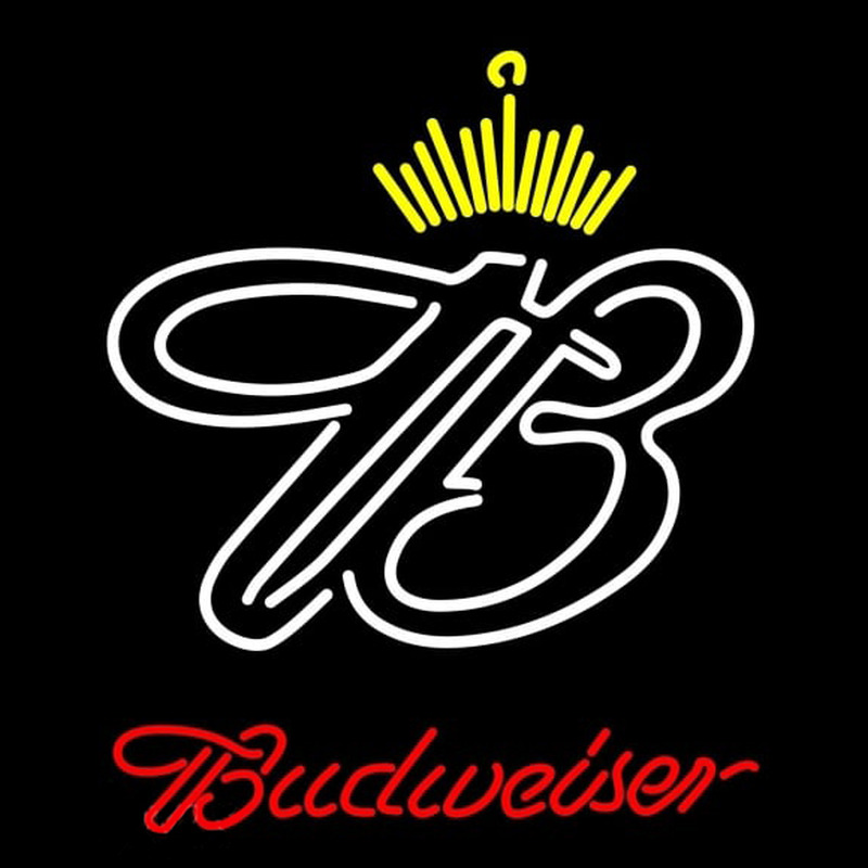 Red Budweiser Crown Beer Sign Neontábla