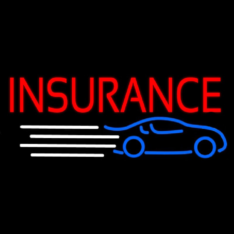 Red Car Insurance Neontábla