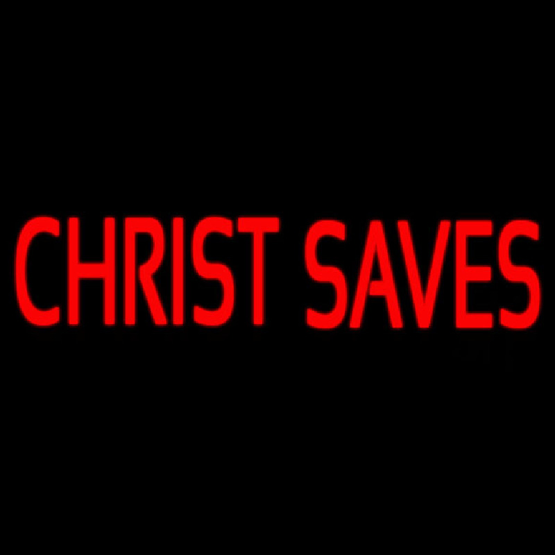 Red Christ Saves Neontábla