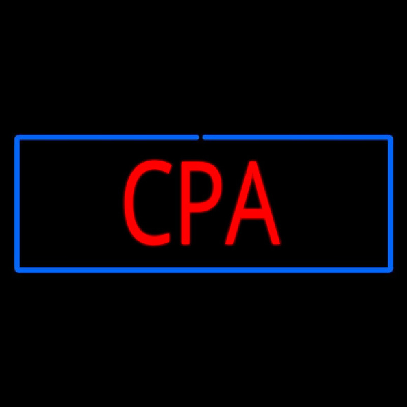 Red Cpa With Blue Border Neontábla