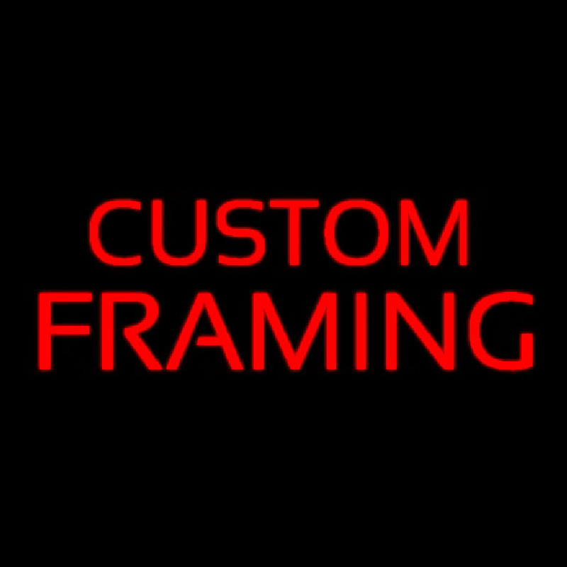 Red Custom Framing Neontábla