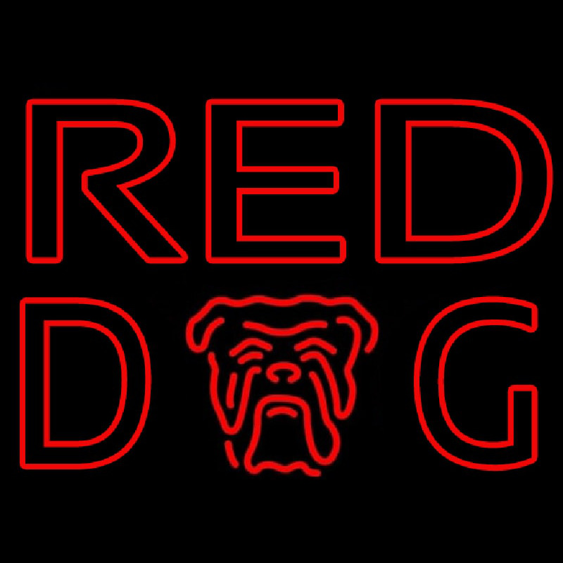 Red Dog Beer Sign Neontábla