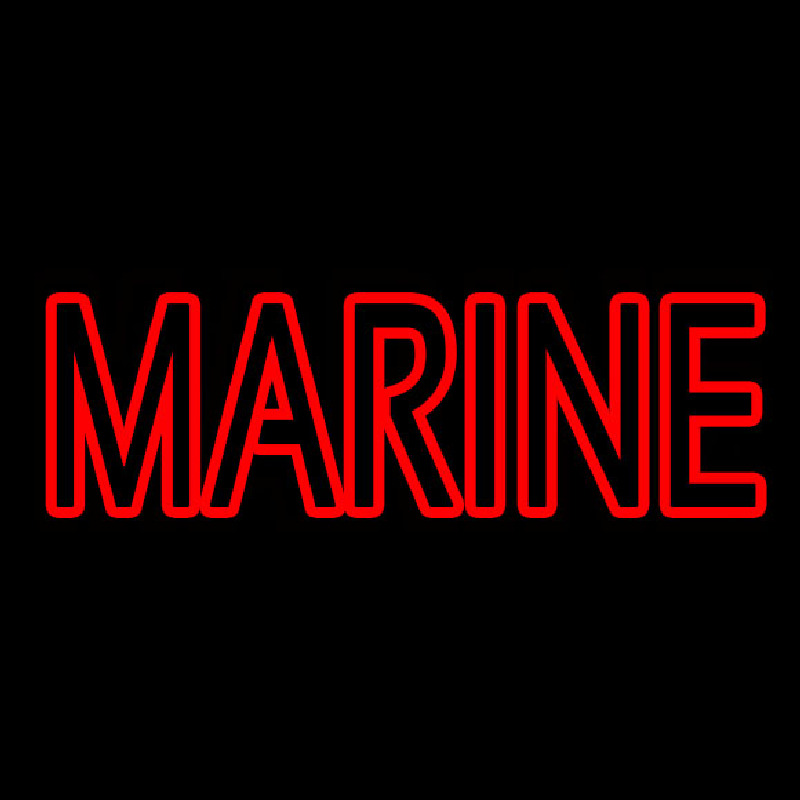 Red Double Stroke Marine Neontábla