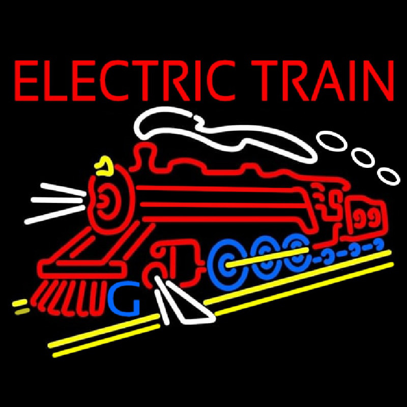 Red Electric Train Logo Neontábla