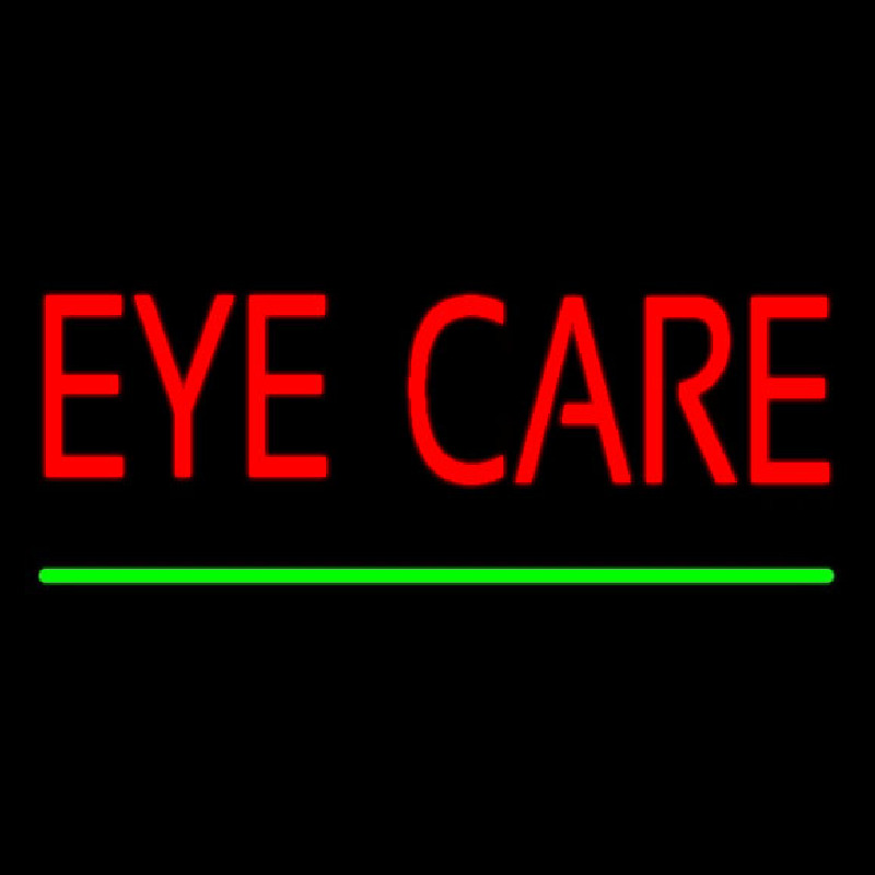 Red Eye Care Green Line Neontábla