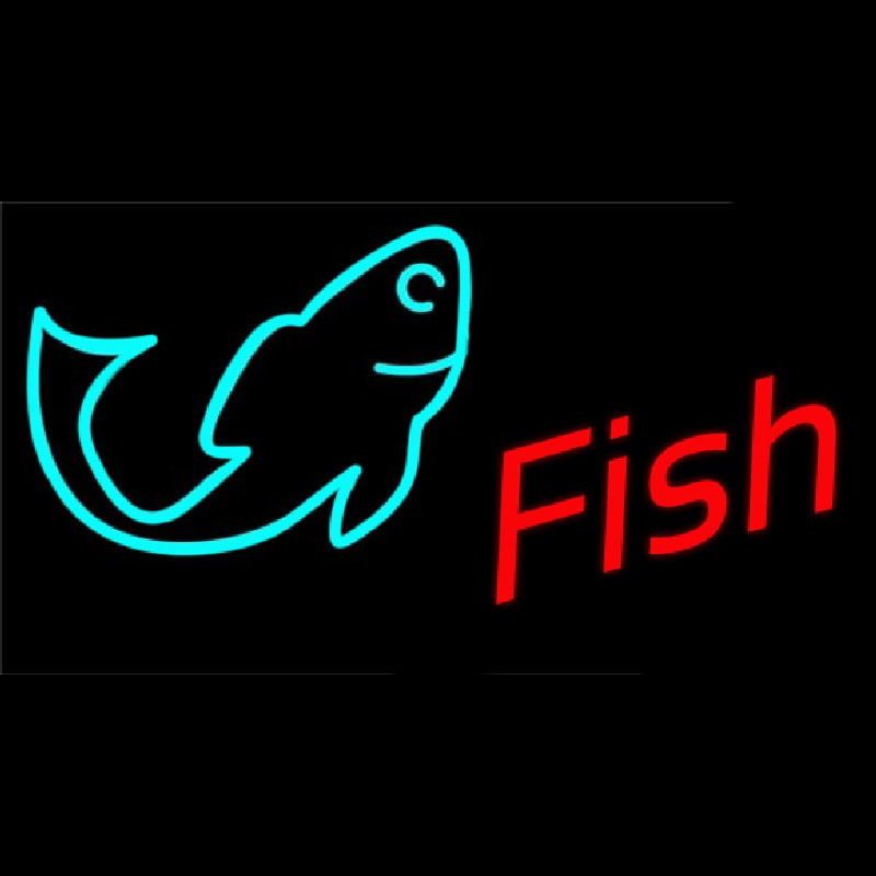 Red Fish Logo 1 Neontábla