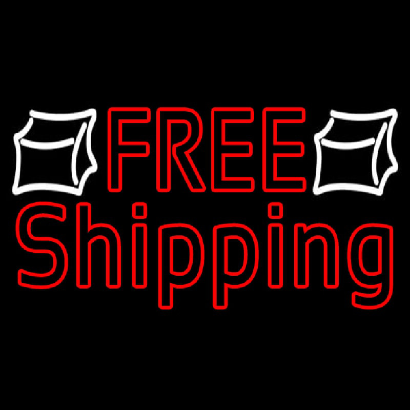Red Free Shipping Neontábla