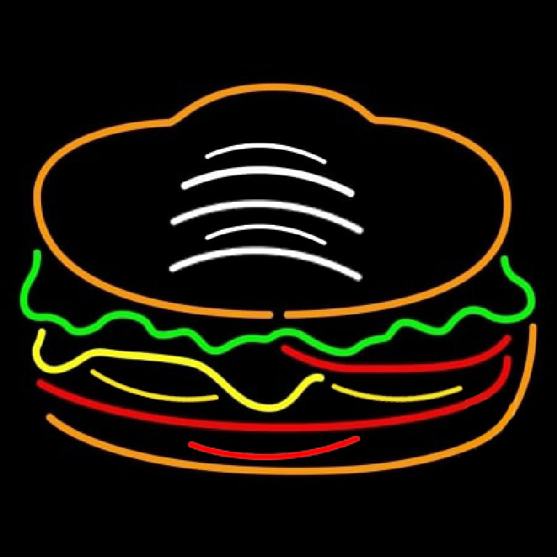 Red Green Burger Logo Neontábla