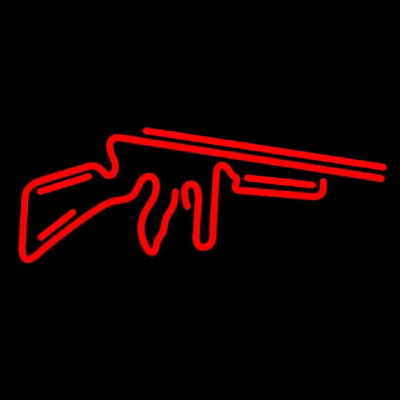 Red Gun Logo Neontábla