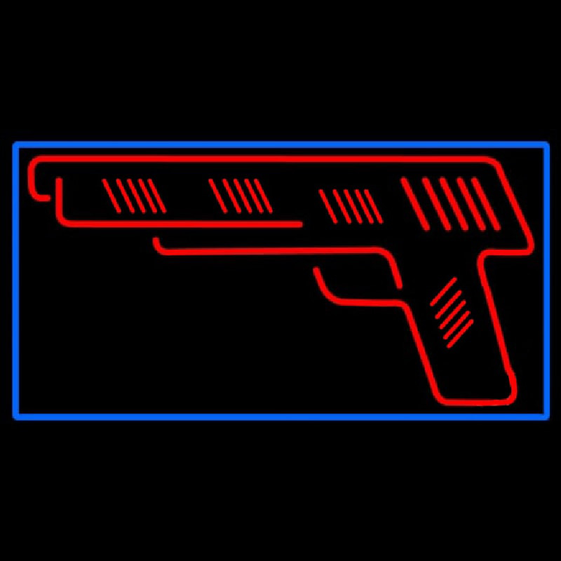 Red Gun Logo Neontábla