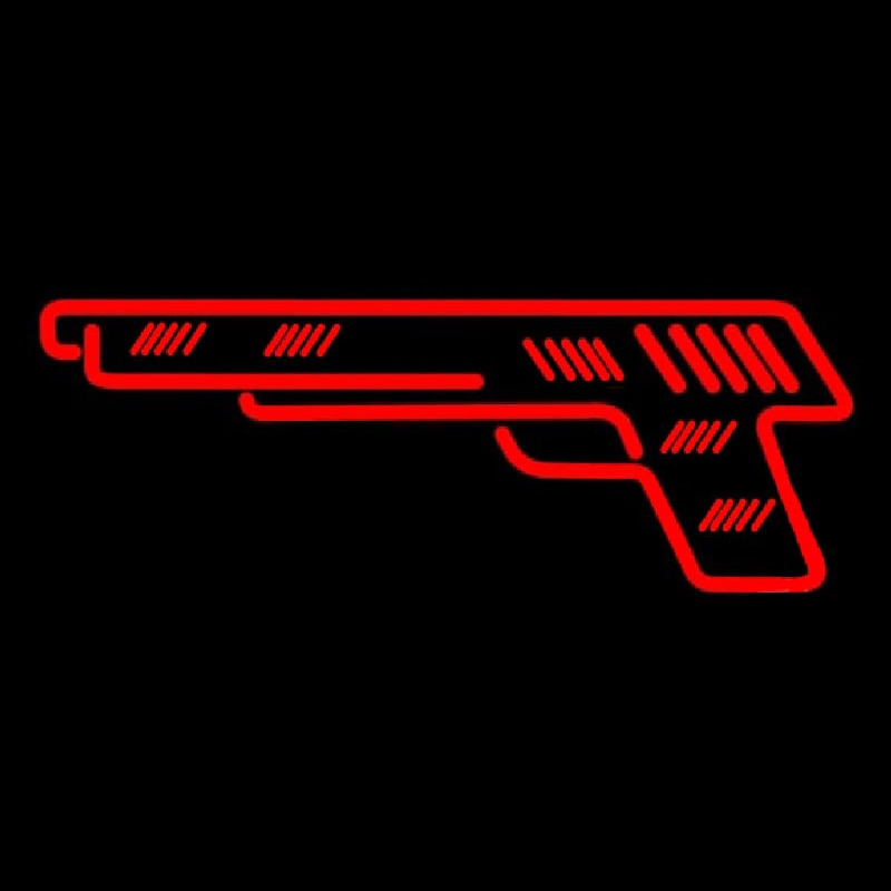 Red Gun Logo Neontábla