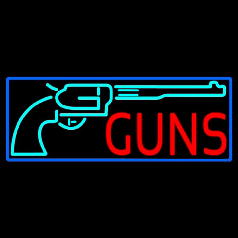 Red Guns Turquoise Logo Neontábla