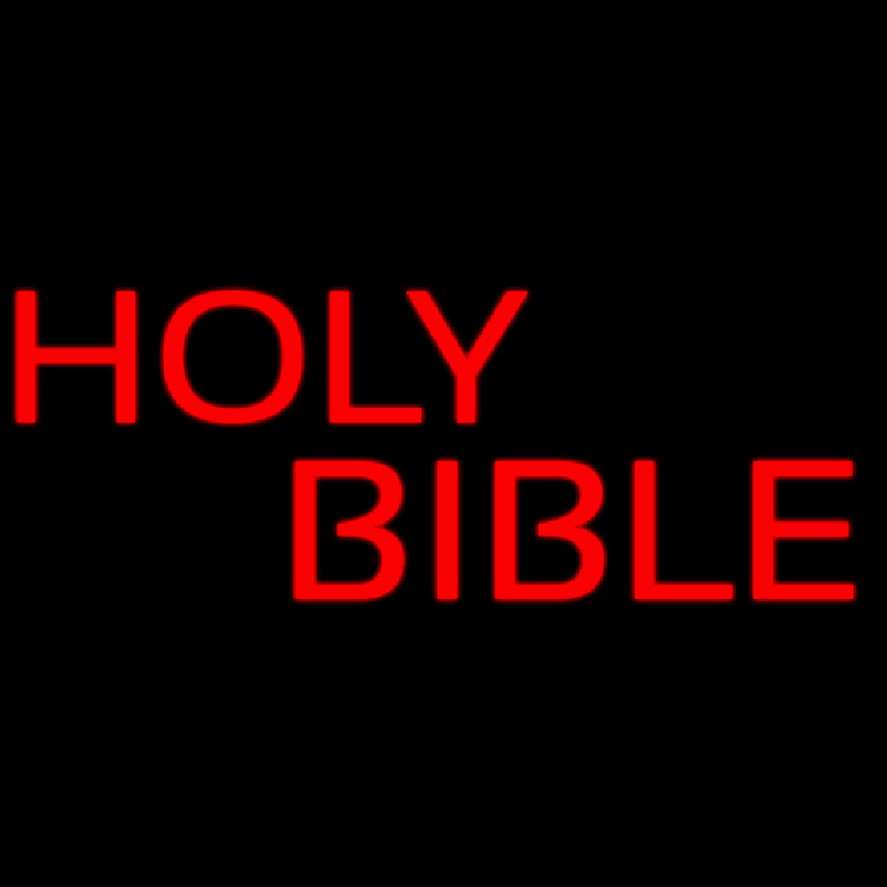 Red Holy Bible Neontábla