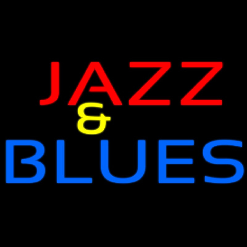 Red Jazz And Blue Blues Block Neontábla