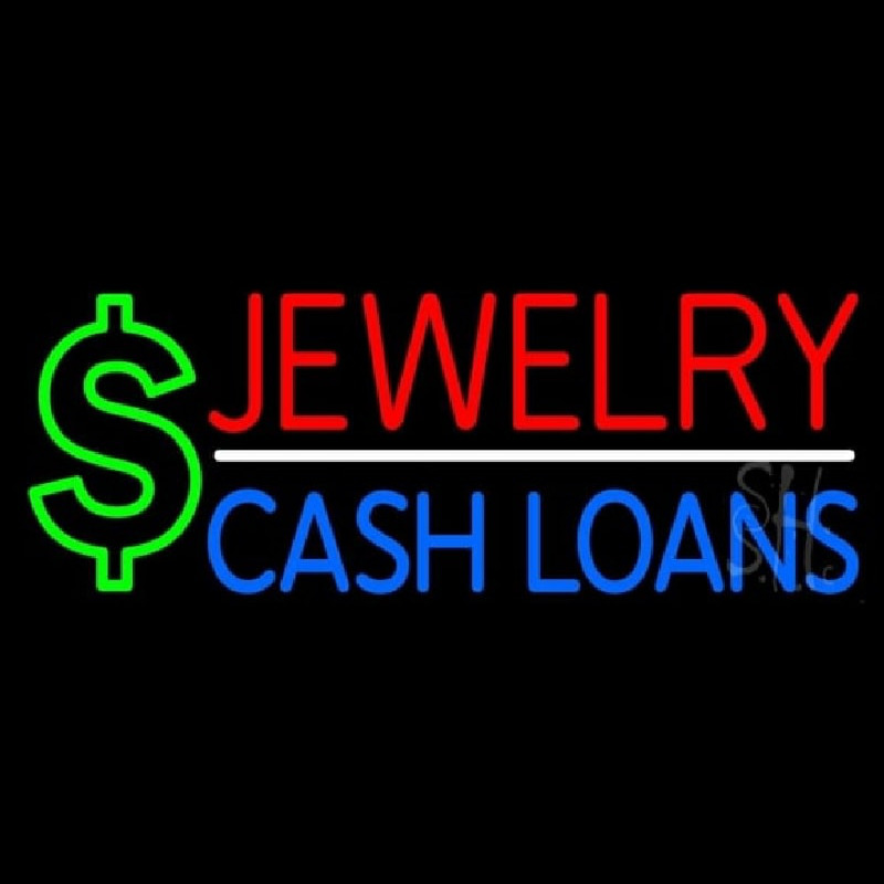 Red Jewelry Blue Cash Loans Neontábla