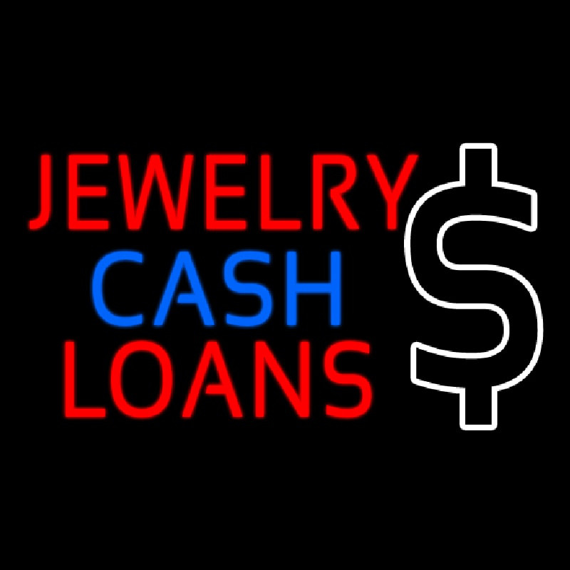 Red Jewelry Cash Loans Neontábla