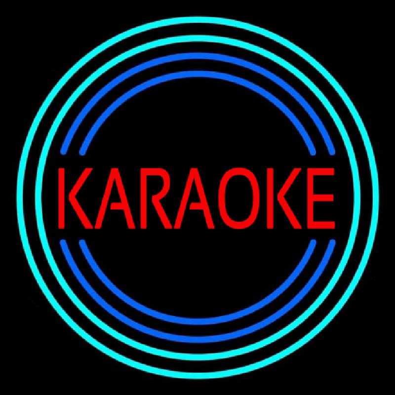 Red Karaoke Block Neontábla