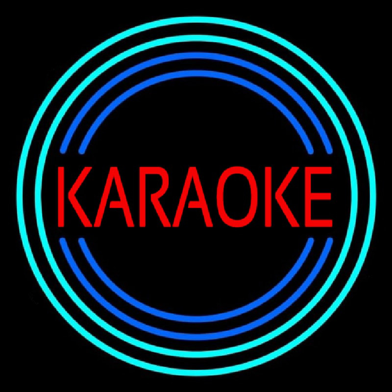 Red Karaoke Block Neontábla