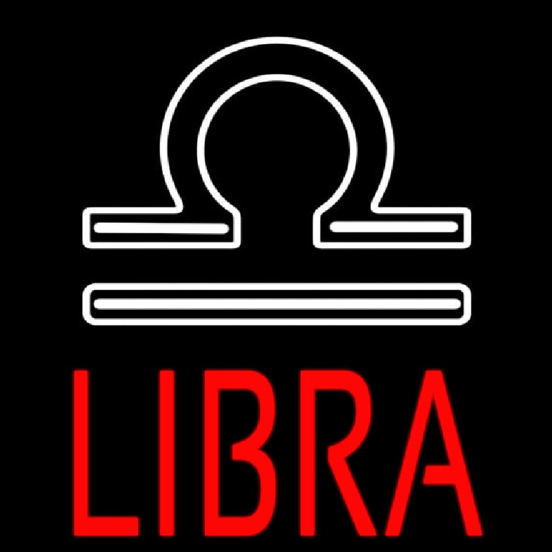 Red Libra Zodiac Neontábla