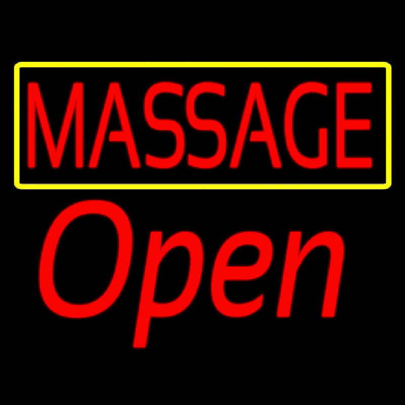Red Massage Open Neontábla