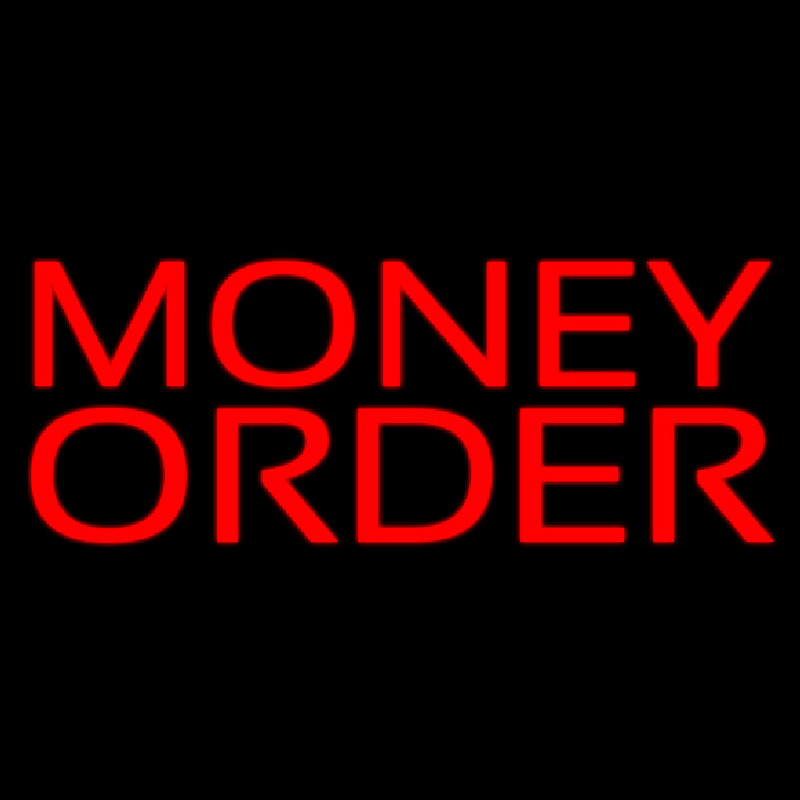 Red Money Order Neontábla