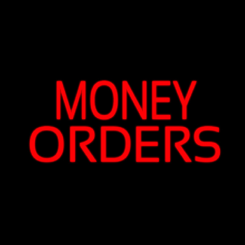 Red Money Orders Neontábla
