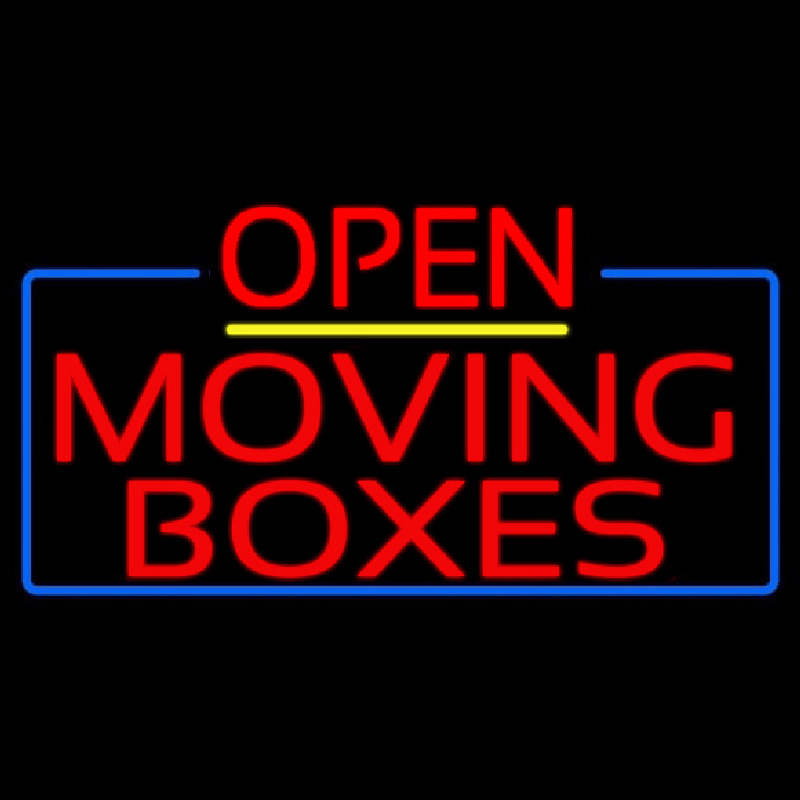 Red Moving Bo es Open 4 Neontábla