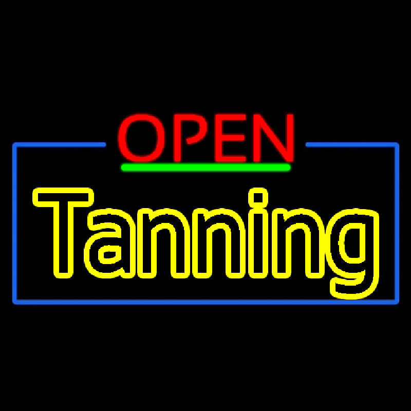 Red Open Double Stroke Tanning Neontábla